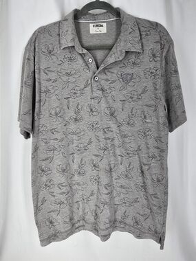 Linksoul Gray Floral-Print Polo